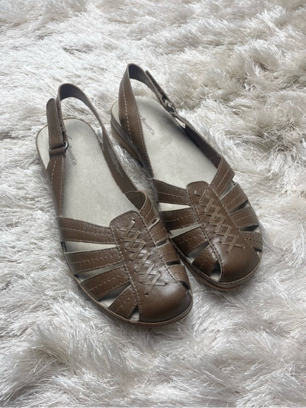G.H. Bass & Co. Kade Brown Women’s Slingback Fisherman Sandals